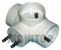 ROZGAŁĘŹNIK / ADAPTOR 3X / P0024 typ E2010 biały