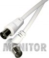 PRZEWÓD / KABEL ABONENCKI ANTENOWY COAXIAL złącze kątowe 90° SD3102 2,5m