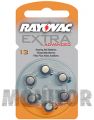 Bateria słuchowa V13 RAYOVAC EXTRA 1,4V Zinc-Air